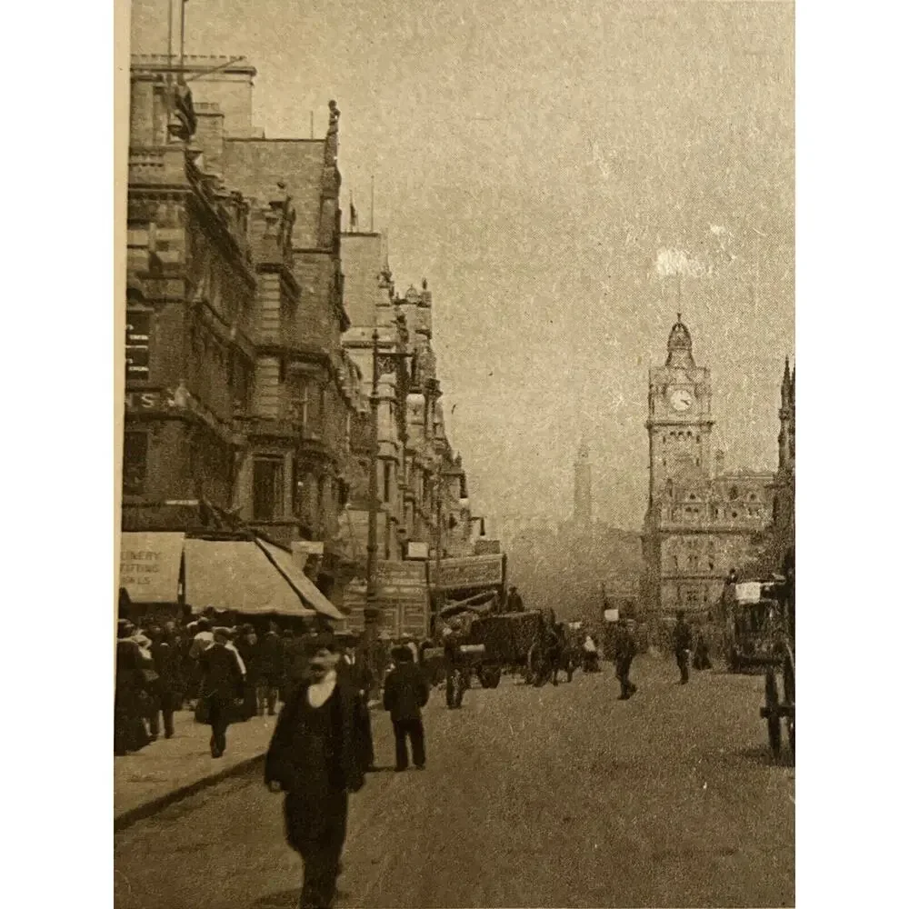 Antique Ephemera Early 1900 Litho Castle Postcards Princes St East End Edinburgh